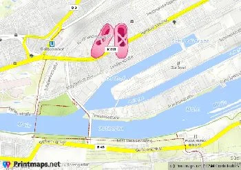 Karte vom Ballettstudio Ost in Frankfurt am Main